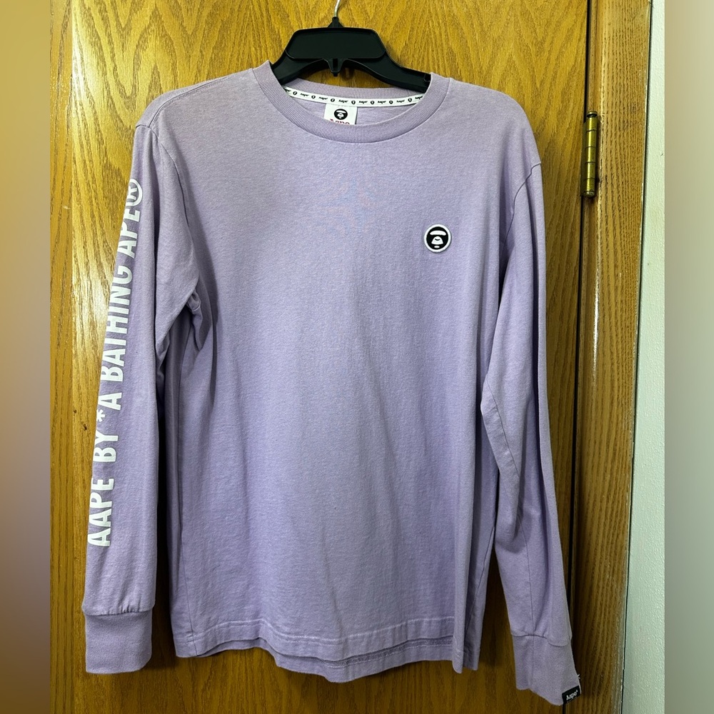 AAPE by A Bathing Ape Purple Long Sleeve Shirt